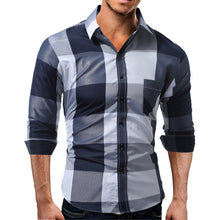 Load image into Gallery viewer, Men Casual Full Sleeve Plaid Cotton Shirts