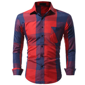 Men Casual Full Sleeve Plaid Cotton Shirts