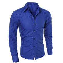 Load image into Gallery viewer, Men Cotton Regular Solid Full Sleeve Casual Shirts