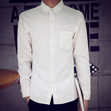 Load image into Gallery viewer, Men Cotton Solid Casual Full Sleeve Regular Shirts